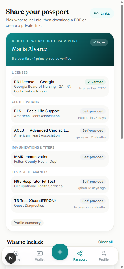 Worker Passport, verified workforce passport